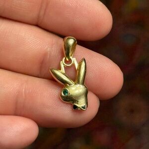 14K Playboy Bunny Yellow Gold pendant
